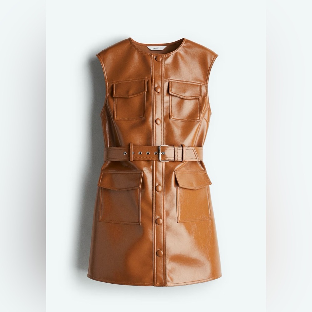 H&M COATED CARGO DRESS